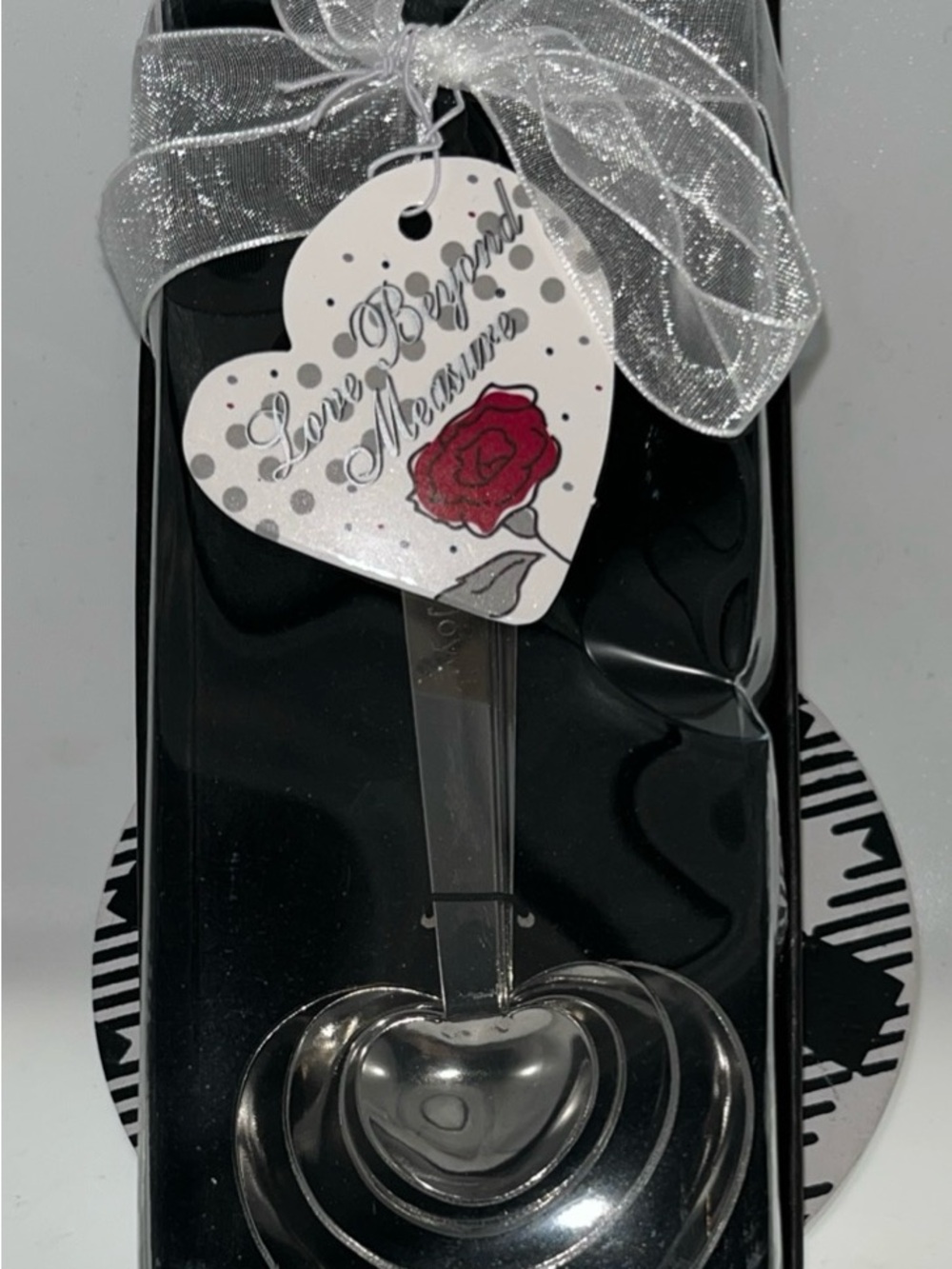 Kate Aspen Gift Set of Silver Heart Measuring Spoons